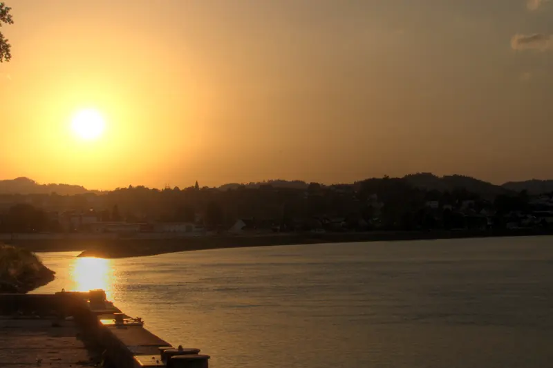 Donau, HDR, Landschaft, Ortschaft, Sonnenuntergang, Wasser · Ybbs · 22.08.2026