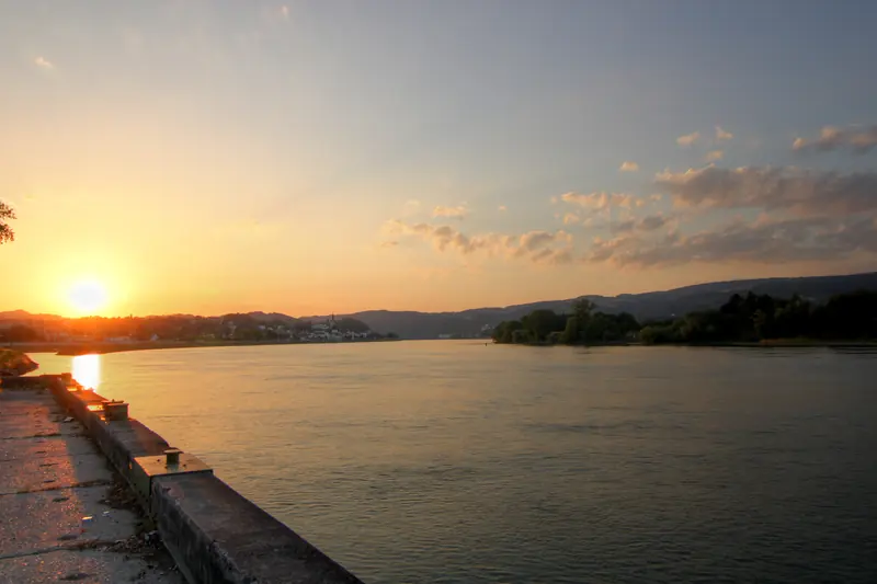 Donau, HDR, Landschaft, Ortschaft, Sonnenuntergang, Wasser · Ybbs · 22.08.2026