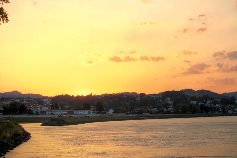 Donau, HDR, Ortschaft, Sonnenuntergang, Wasser · Ybbs · 11.08.2026